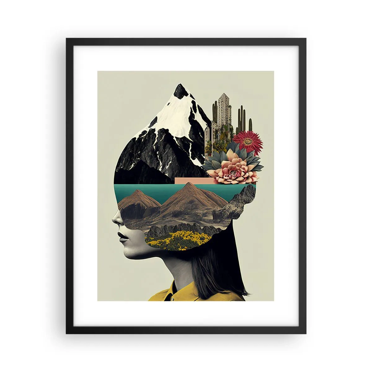 Plakat i sort ramme - Kvinden - altid et mysterium - 40x50 cm