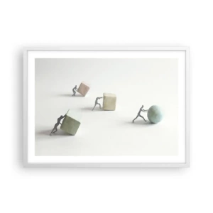 Plakat i hvid ramme - Selve livet - 70x50 cm