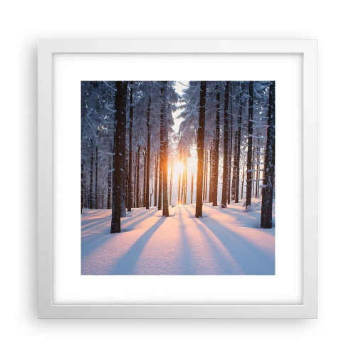 Plakat i hvid ramme - Klart i sort og hvidt - 30x30 cm