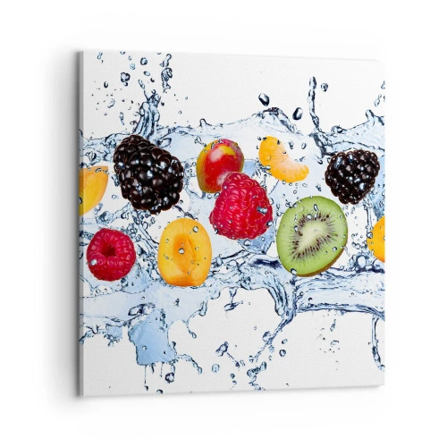 Lærredstryk - Billede på lærred - Hav det sjovt med os - 60x60 cm