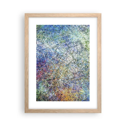 Plakat i ramme af lyst egetræ - Så enkelt er det ikke - 30x40 cm