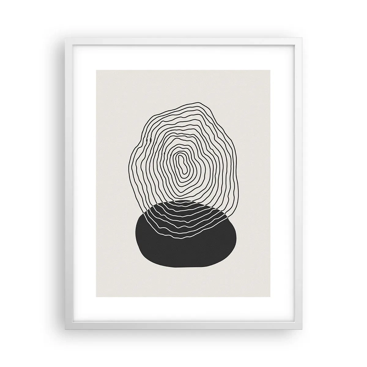 Plakat i hvid ramme - Varighed og vibration - 40x50 cm