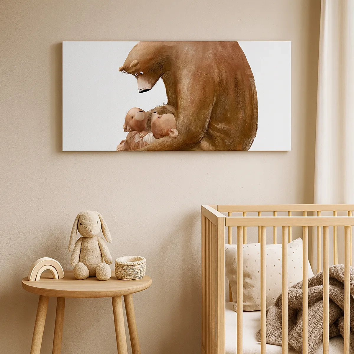 Lærredstryk - Billede på lærred - Drøm sødt, børn - 30x30 cm