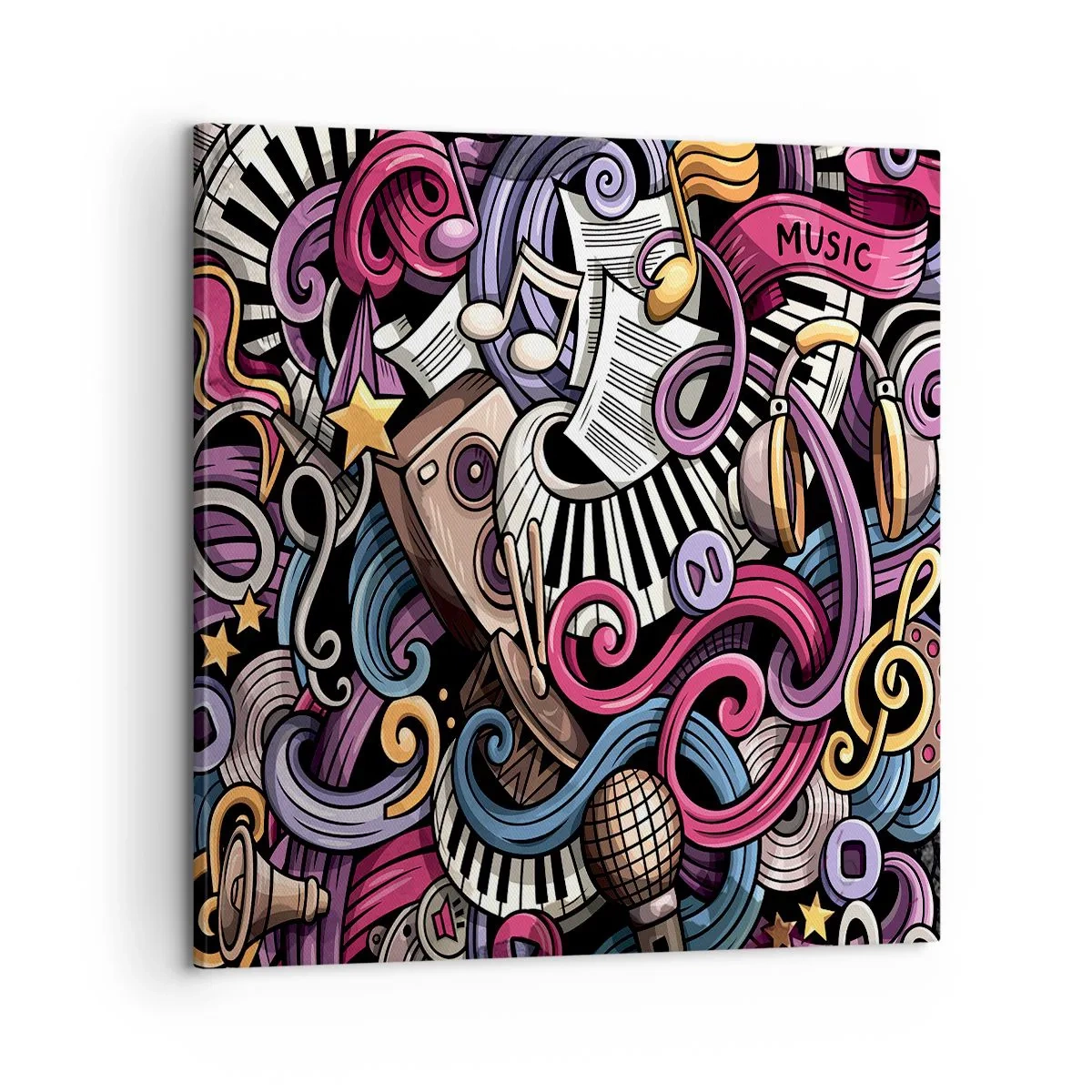 Lærredstryk - Billede på lærred - Kompliceret melodi - 60x60 cm