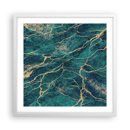 Plakat i hvid ramme - Guldåre - 50x50 cm