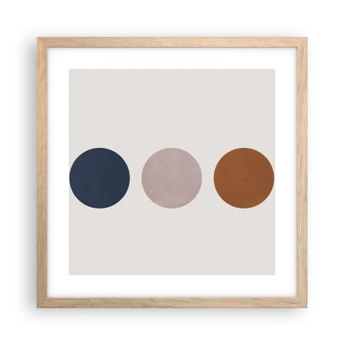 Plakat i ramme af lyst egetræ - Et symbol på perfektion - 40x40 cm