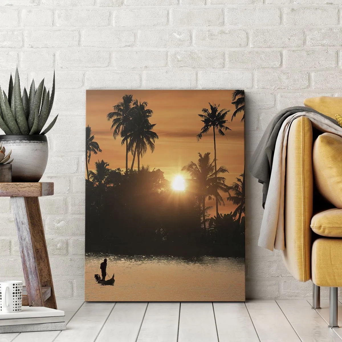 Lærredstryk - Billede på lærred - Tid til at slappe af - 65x120 cm