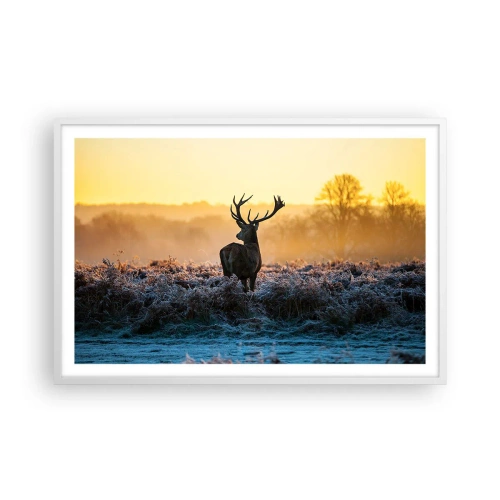 Plakat i hvid ramme - Kronet på sine godser - 91x61 cm