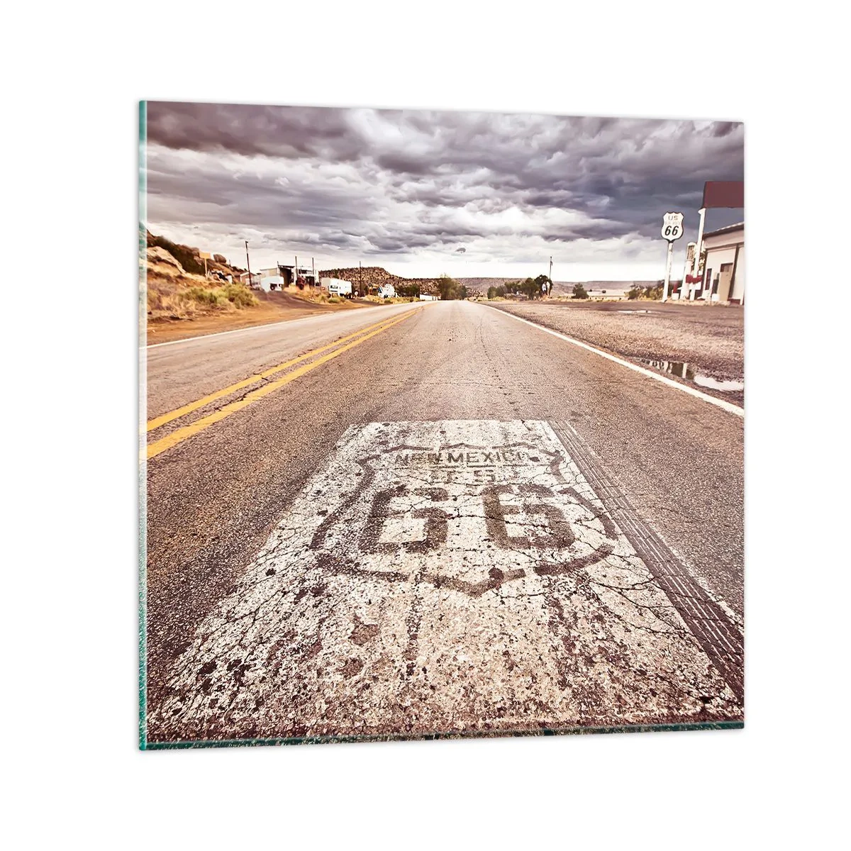Billede på glas - Mother Road - amerikansk legende - 30x30 cm