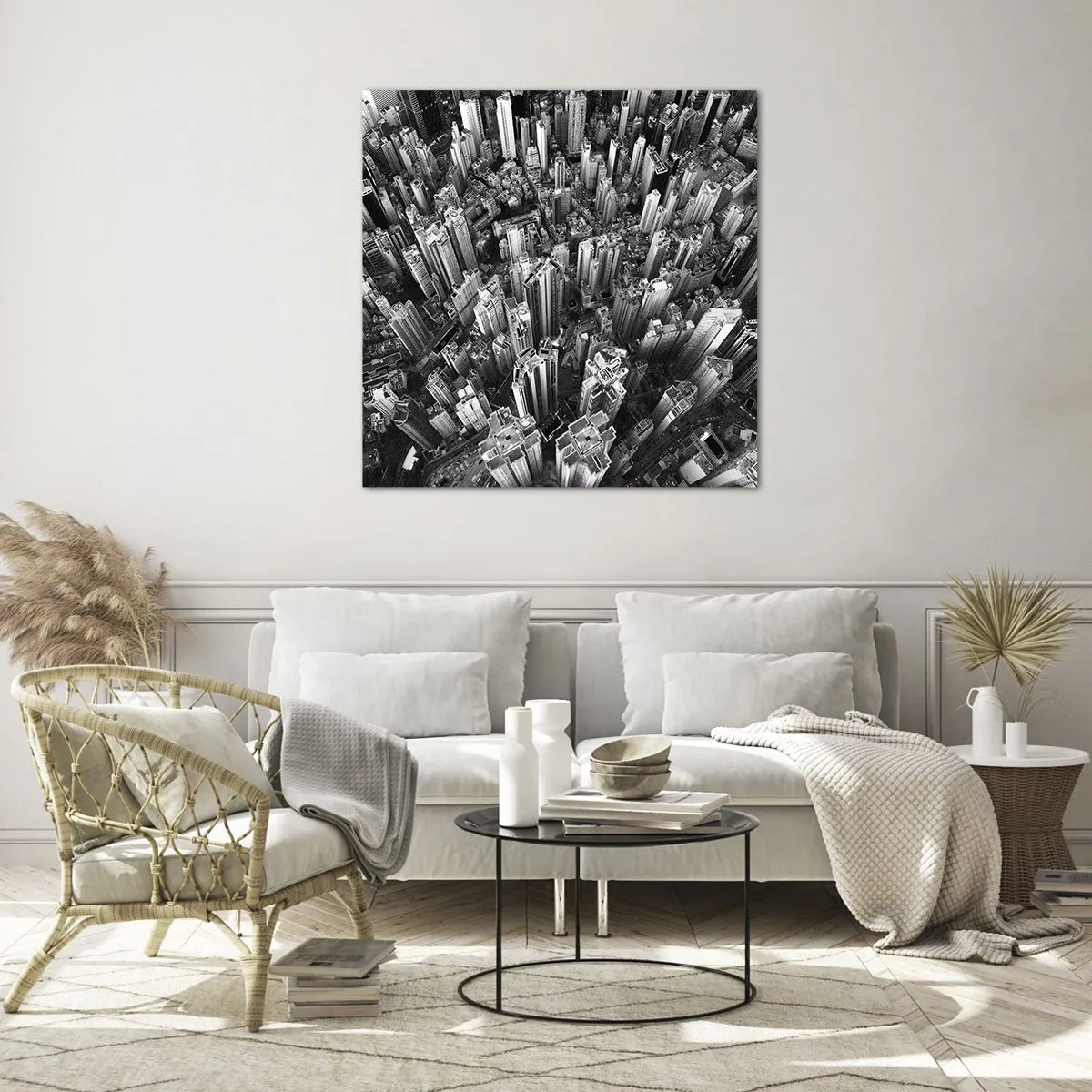 Billede på glas - Stadig højere og højere - 70x70 cm