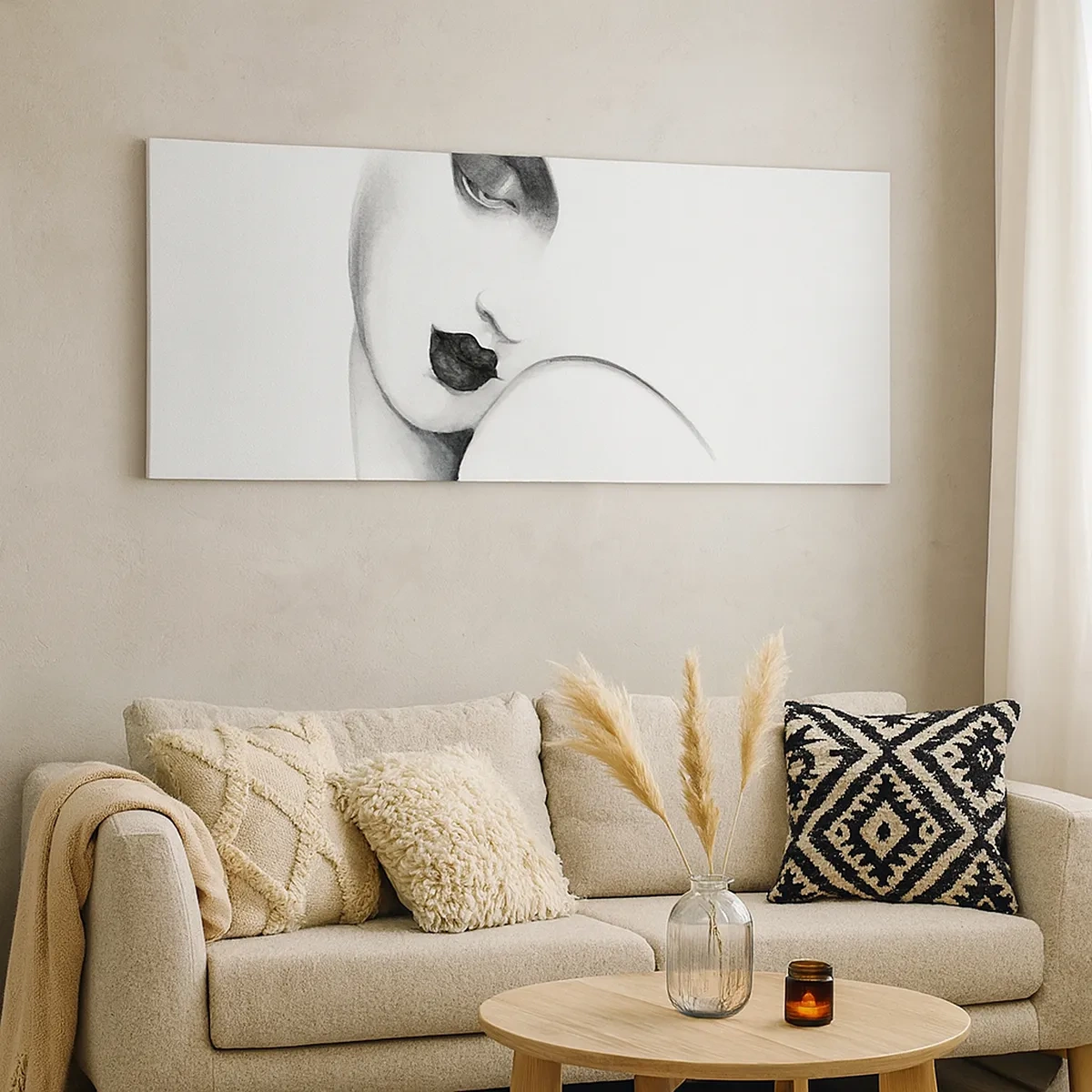 Lærredstryk - Billede på lærred - I Lempickas stil - 30x30 cm