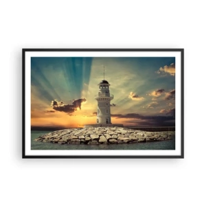 Plakat i sort ramme - Lys - Godhed - Skønhed - 91x61 cm