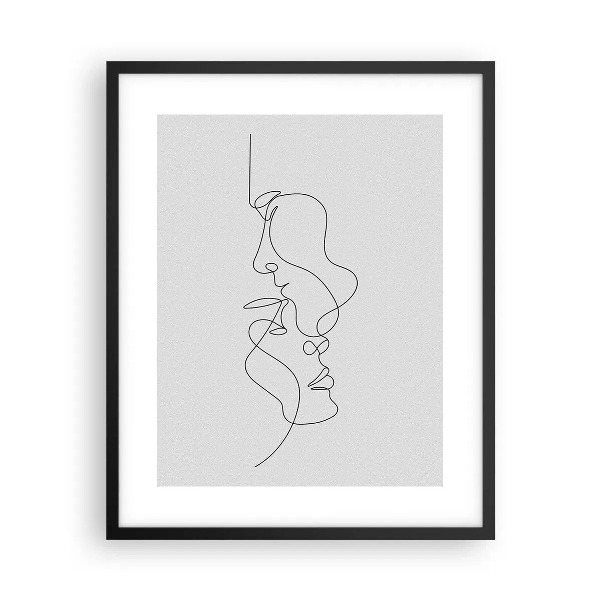 Plakat i sort ramme - Gløderne af glubende begær - 40x50 cm