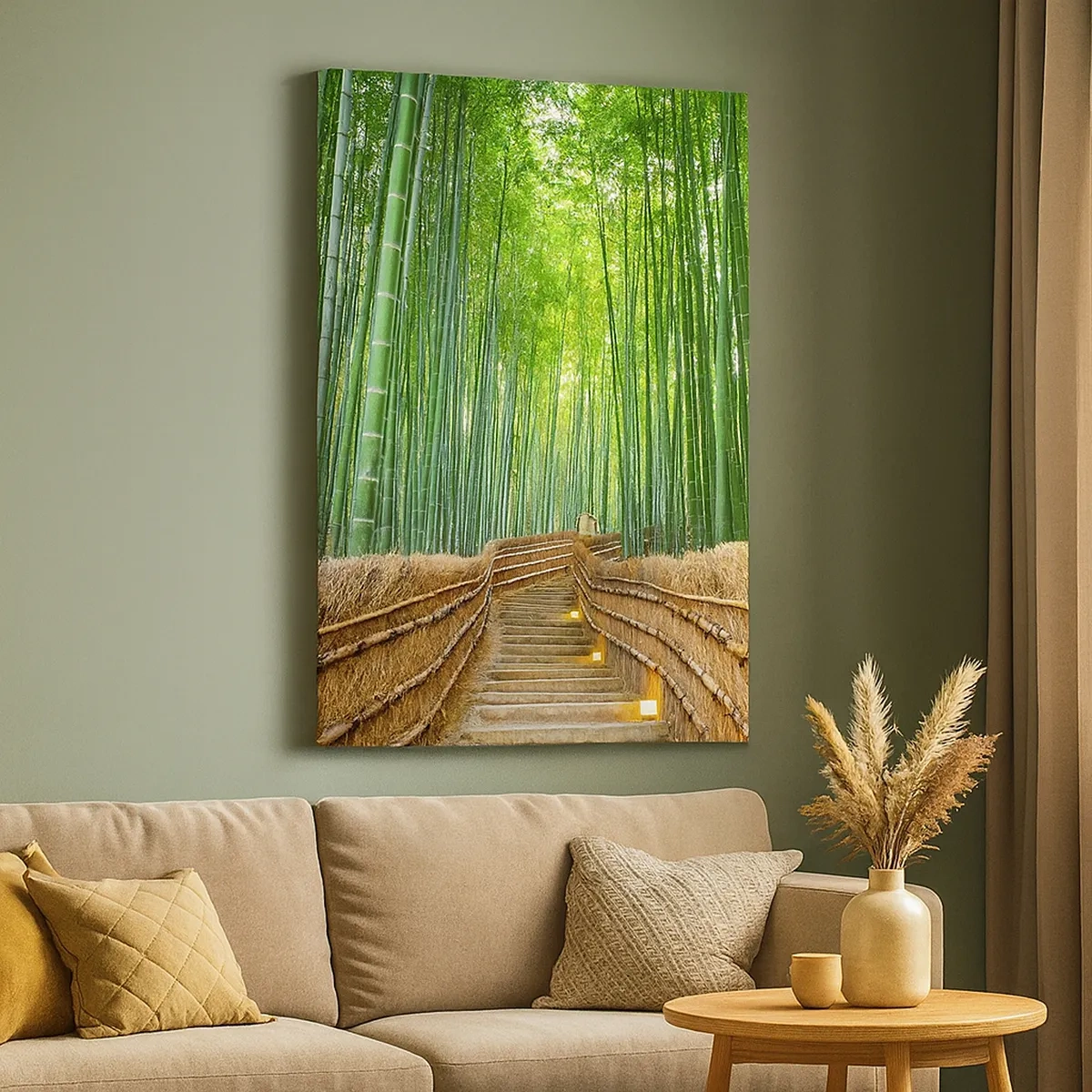 Lærredstryk - Billede på lærred - Essensen af den asiatiske natur - 50x70 cm