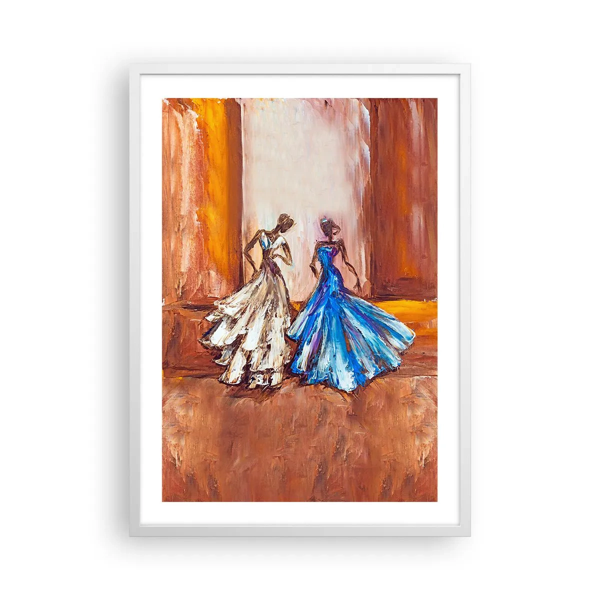 Plakat i hvid ramme - Den taknemmelige duo - 50x70 cm