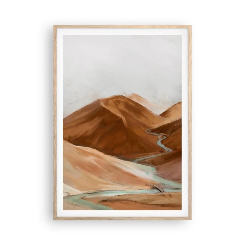 Plakat i ramme af lyst egetræ - Til kilden - 70x100 cm