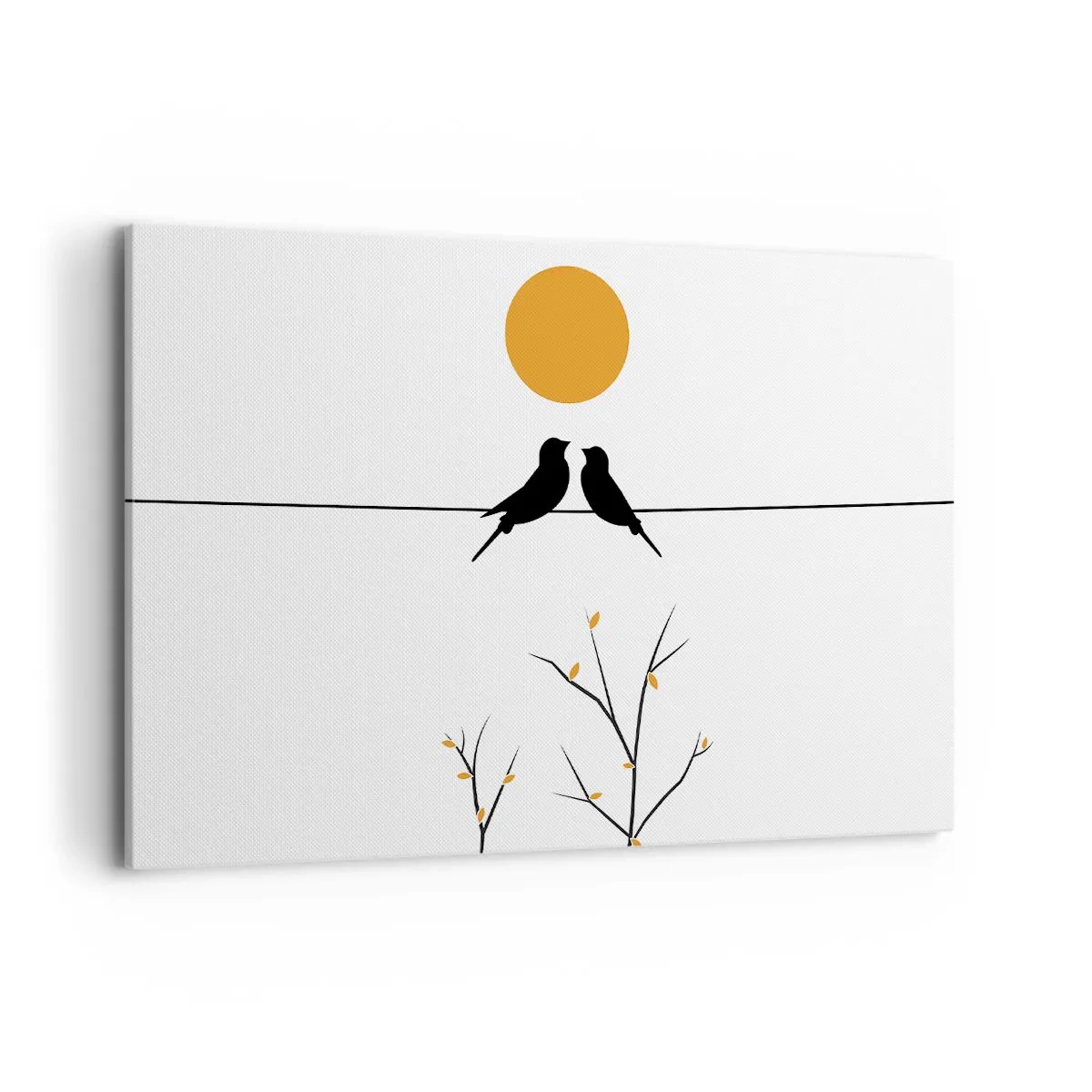 Lærredstryk - Billede på lærred - Nattergal - 120x80 cm