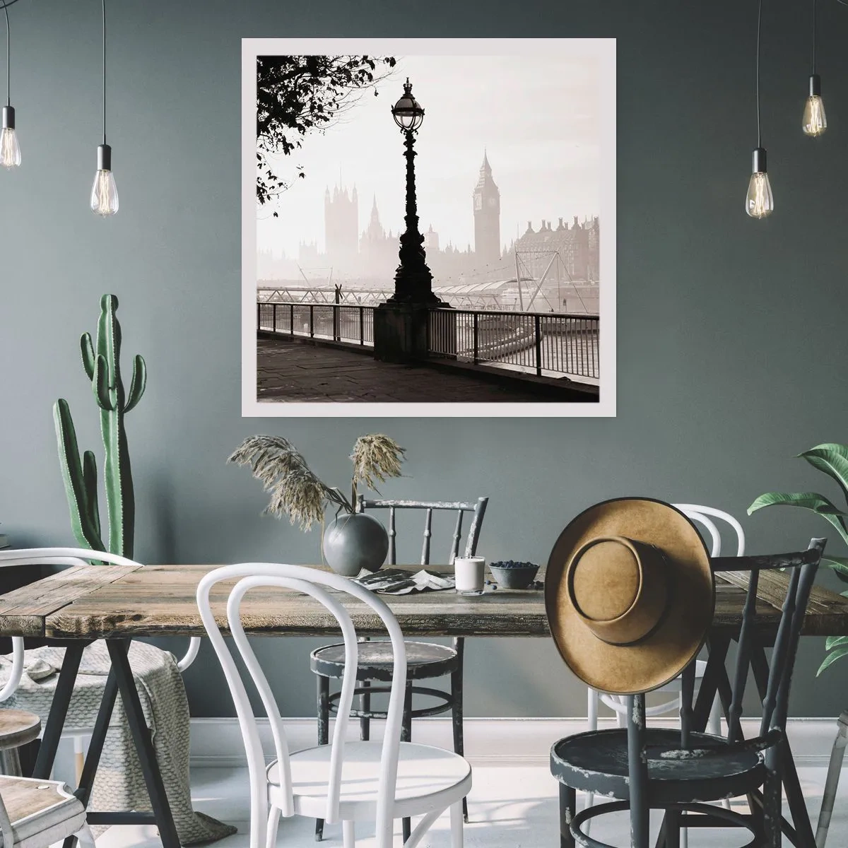 Plakat - London morgen - 60x60 cm