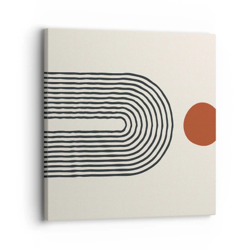 Lærredstryk - Billede på lærred - Magnetisme af former og farver - 30x30 cm