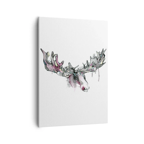 Lærredstryk - Billede på lærred - Kronen på skovens konge - 50x70 cm