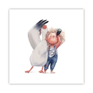 Plakat - En plan for en fantastisk rejse - 50x50 cm