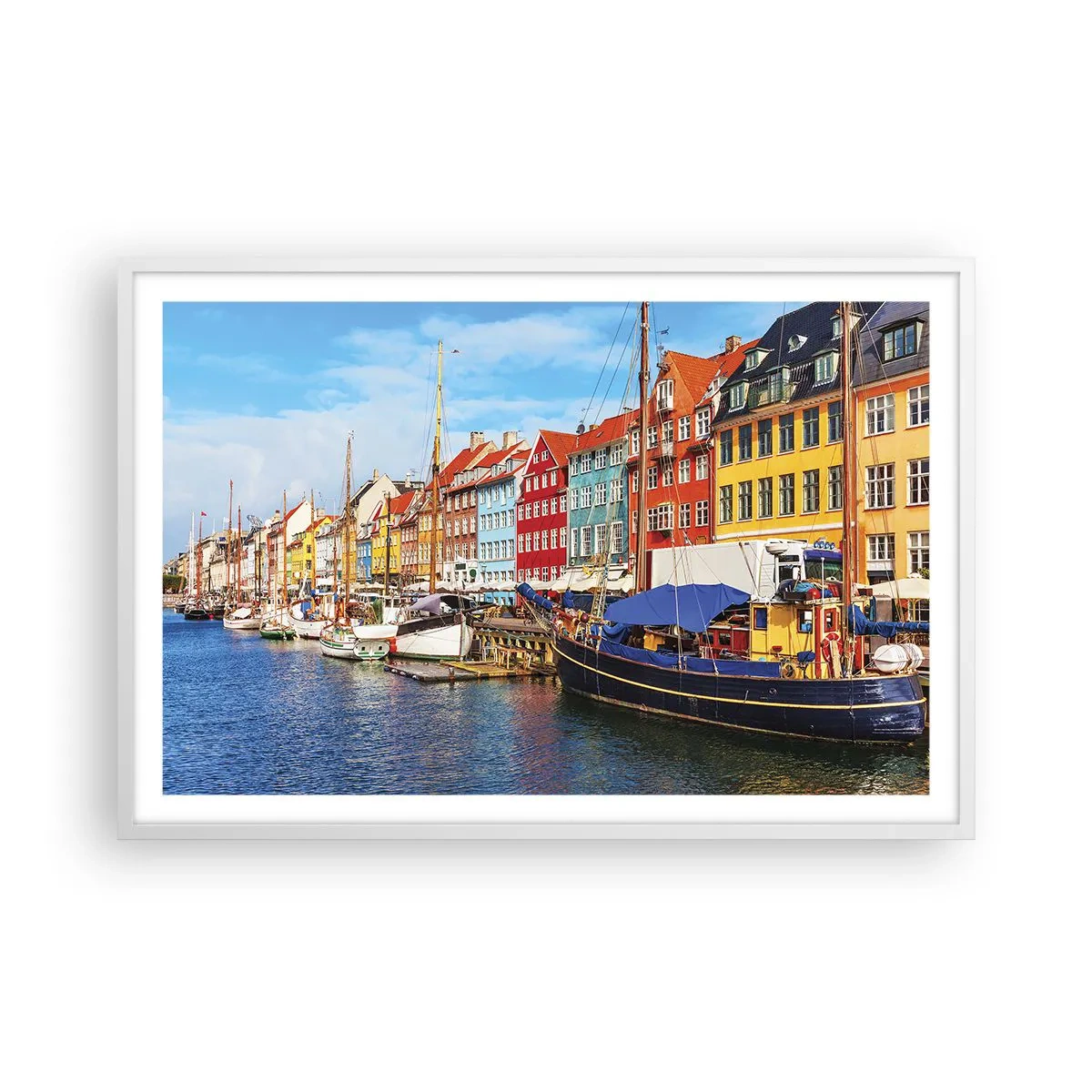 Plakat i hvid ramme - Glædelig kaj - 91x61 cm