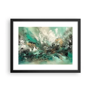 Plakat i sort ramme - Smaragdsort byld - 40x30 cm