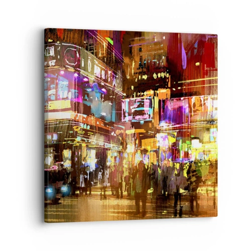 Lærredstryk - Billede på lærred - I et hav af lys - 30x30 cm