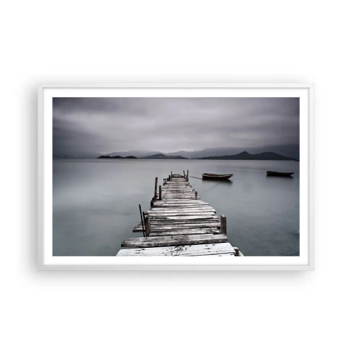 Plakat i hvid ramme - Du kan tage af sted i morgen - 91x61 cm