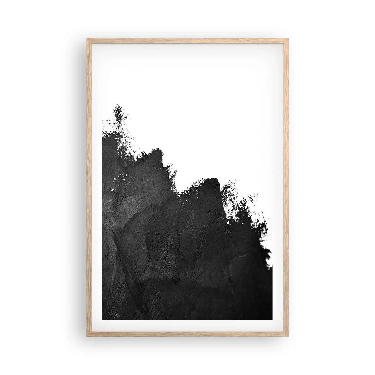Plakat i ramme af lyst egetræ - Elementer: jord - 61x91 cm