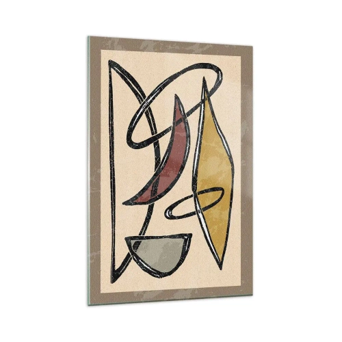 Billede på glas - Komposition - buer og ovaler - 80x120 cm