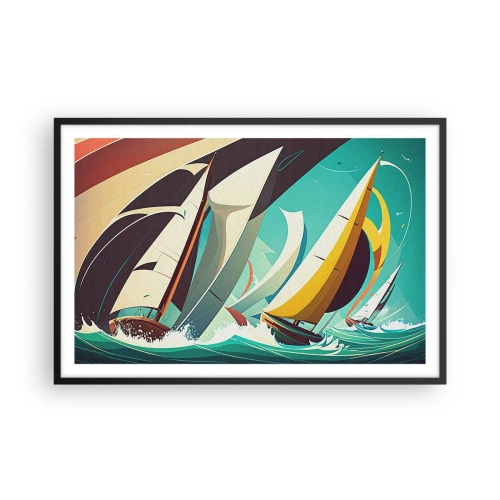 Plakat i sort ramme - Tæt på og personligt med elementerne - 91x61 cm