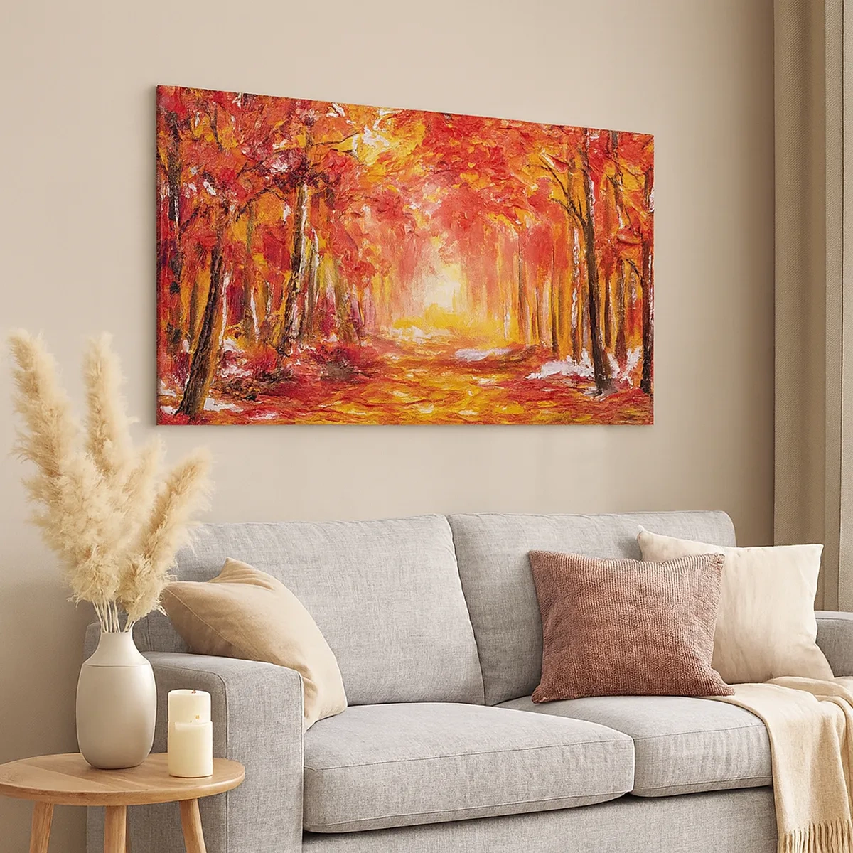 Lærredstryk - Billede på lærred - Kobberskov - 30x30 cm