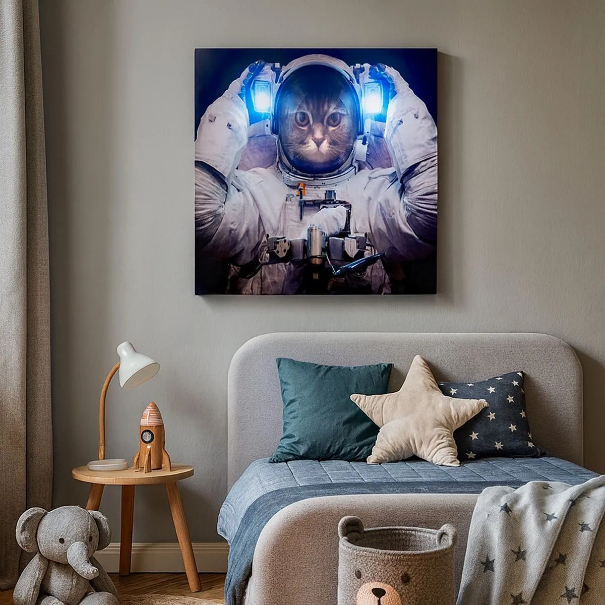 Lærredstryk - Billede på lærred - Houston, I har et problem - 30x30 cm