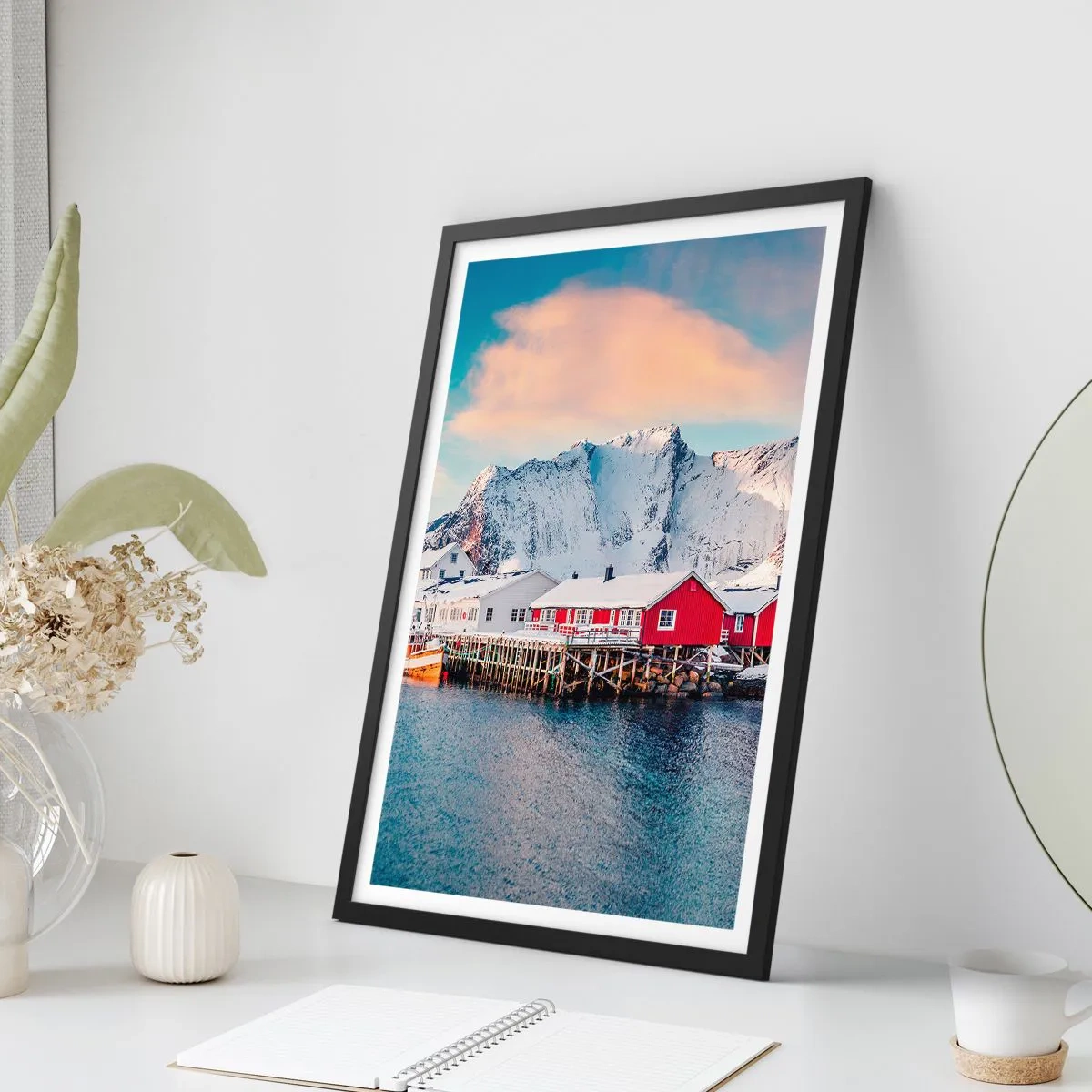 Plakat i sort ramme - Nordlig tilbagetrækning - 61x91 cm