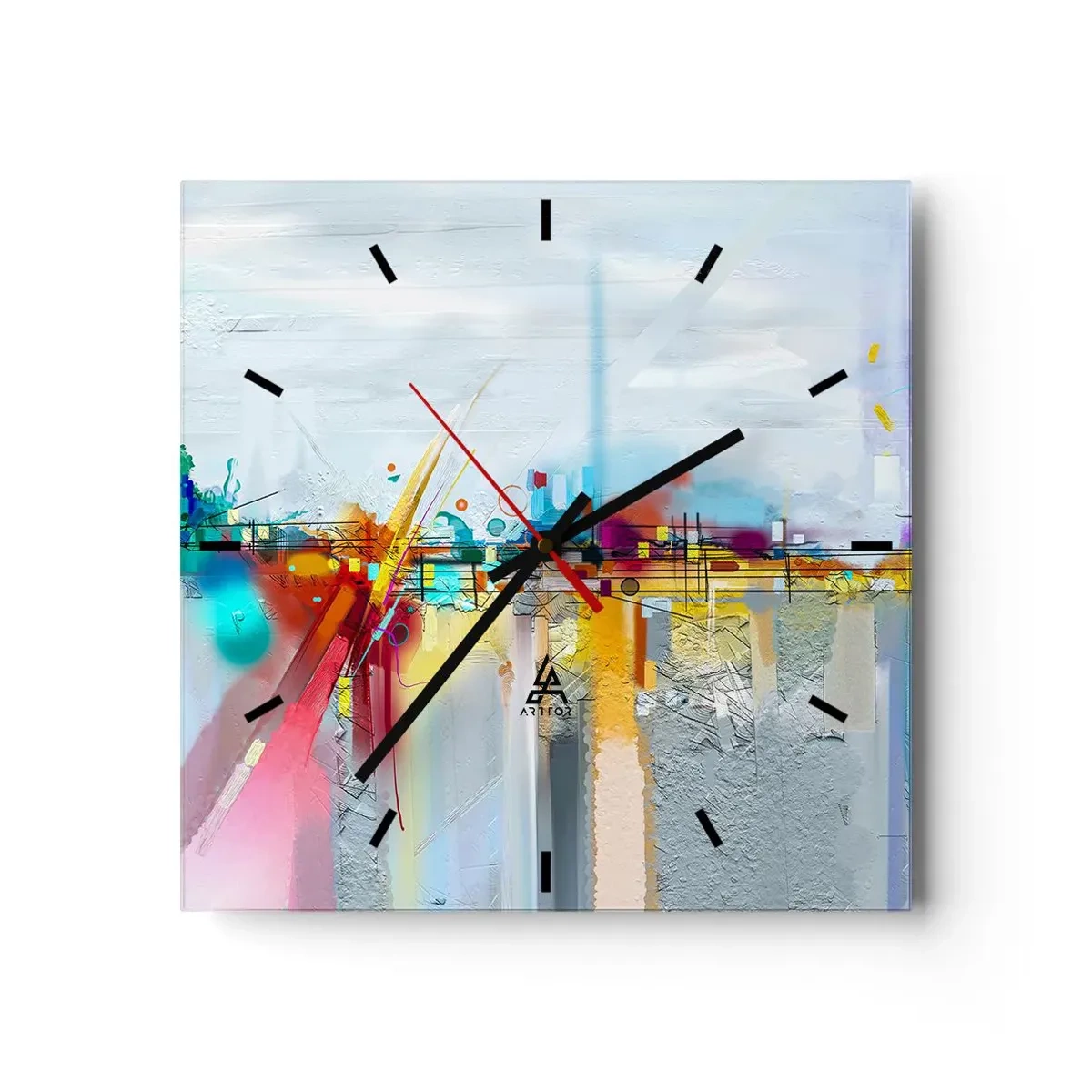 Vægur, Uret - Glædens bro over livets flod - 30x30 cm