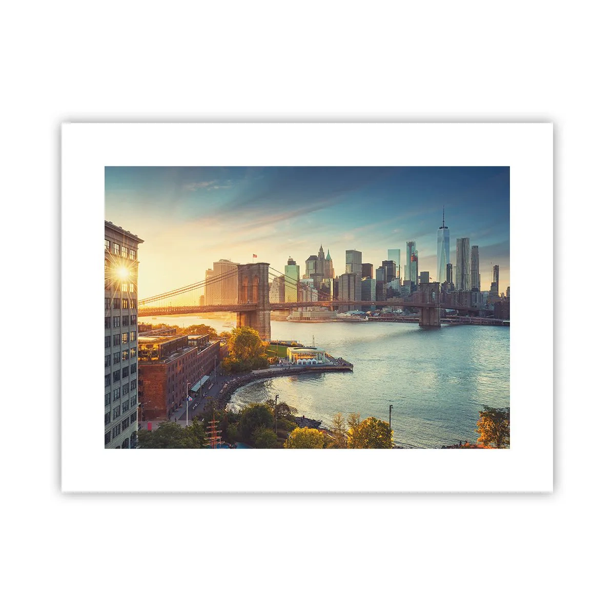 Plakat - Den store bys daggry - 40x30 cm