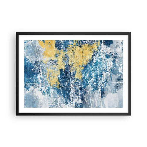 Plakat i sort ramme - En fredfyldt abstraktion - 70x50 cm