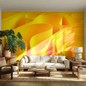 Fototapet Standard Eco - Som solens bølger - 3D, Moderne, Linjer - 400x280 cm