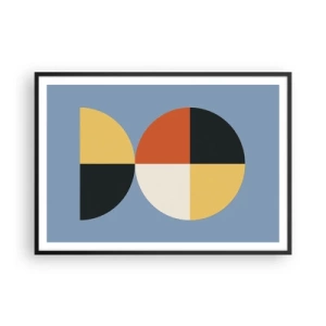 Plakat i sort ramme - Se og tæl - 100x70 cm