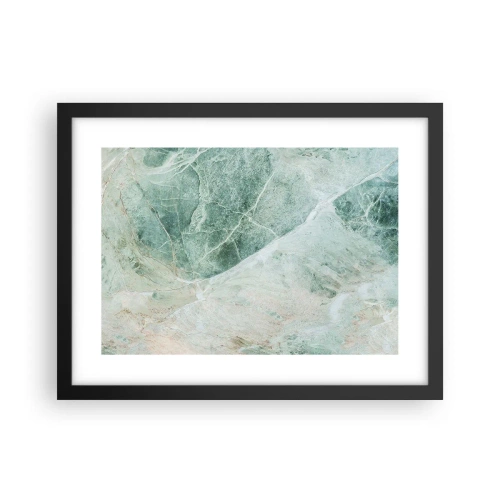 Plakat i sort ramme - Den ædle kølighed af sten - 40x30 cm