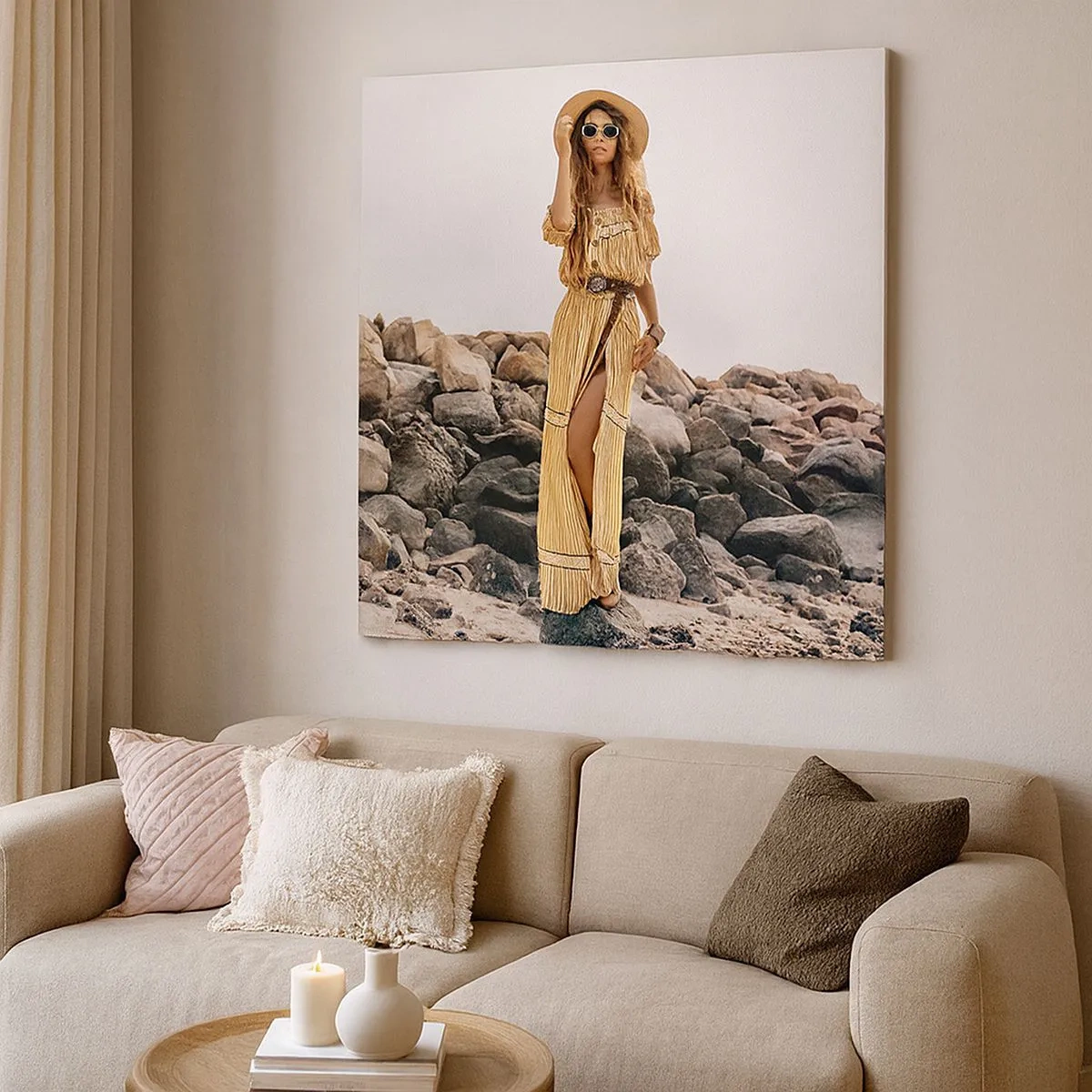 Lærredstryk - Billede på lærred - Magien ved sten - 30x30 cm