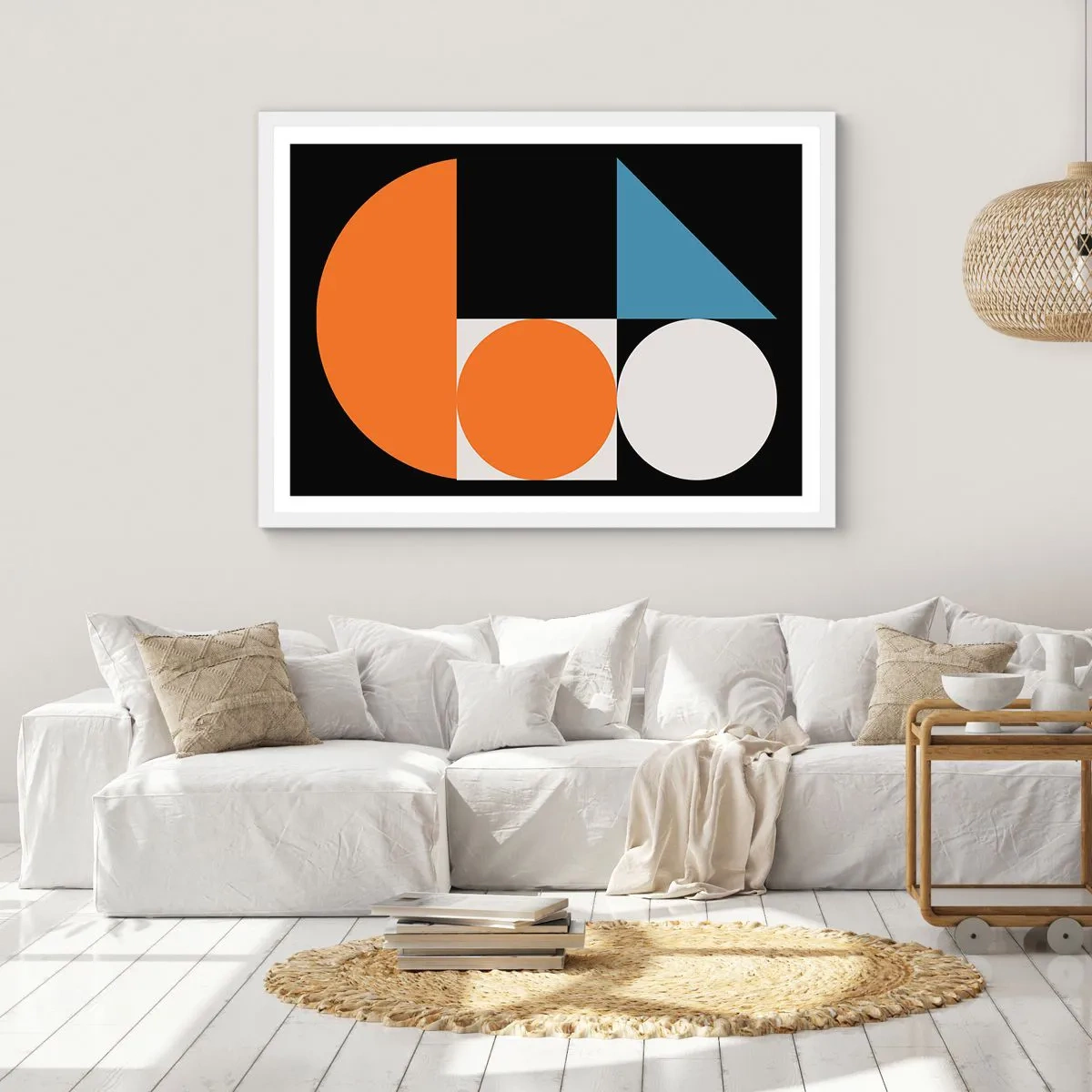 Plakat i hvid ramme - System til figurer - 50x40 cm