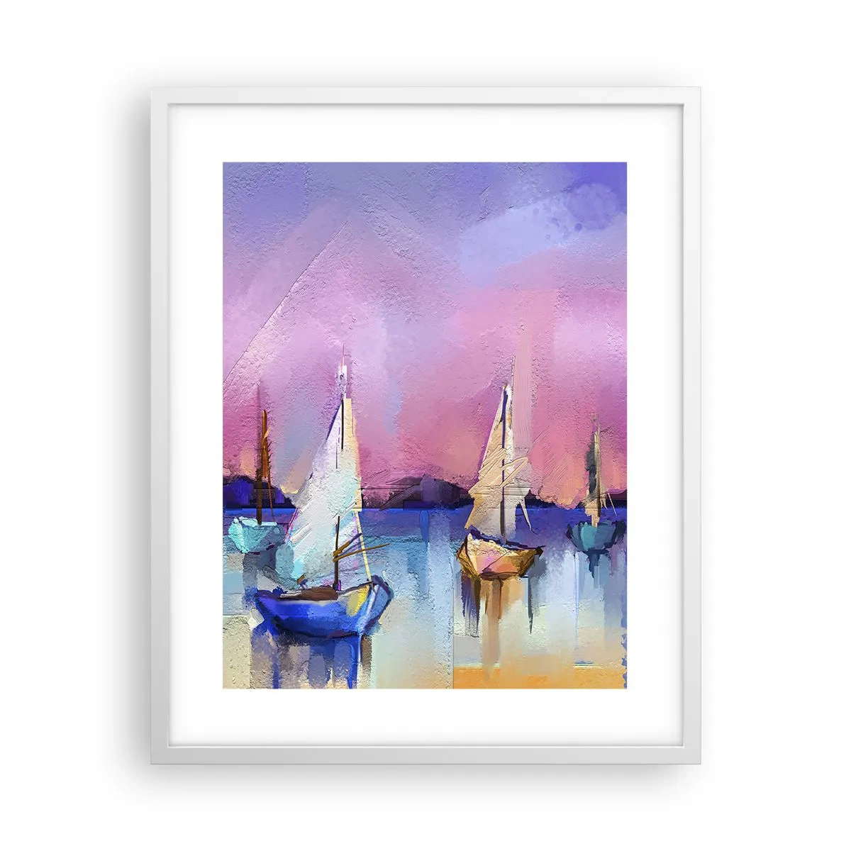 Plakat i hvid ramme - Retning: brede farvande - 40x50 cm