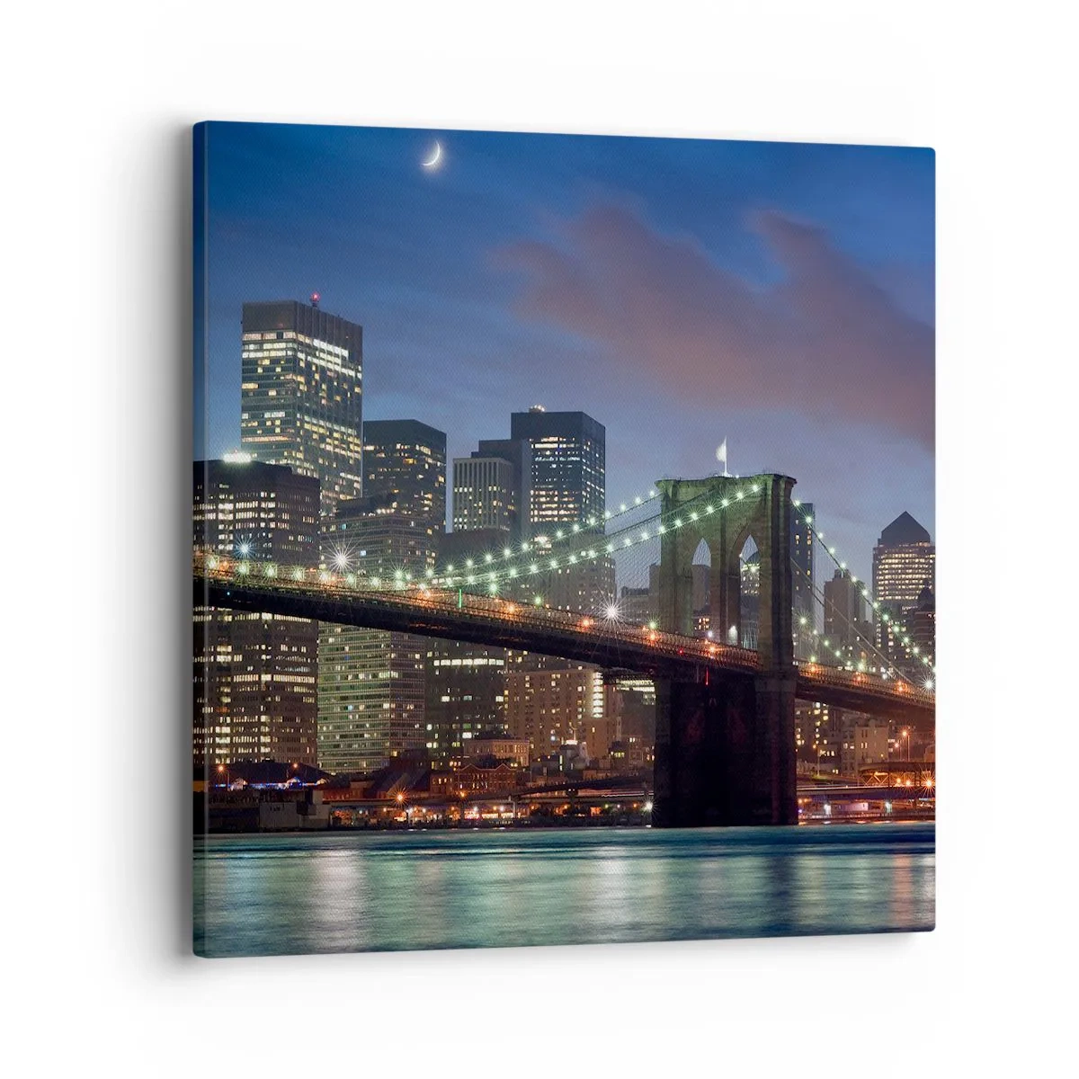 Lærredstryk - Billede på lærred - Lys op om natten - 40x40 cm