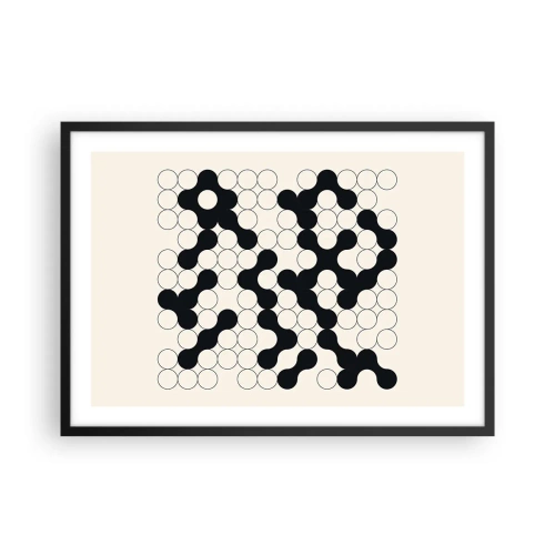 Plakat i sort ramme - Kinesisk spil - variation - 70x50 cm
