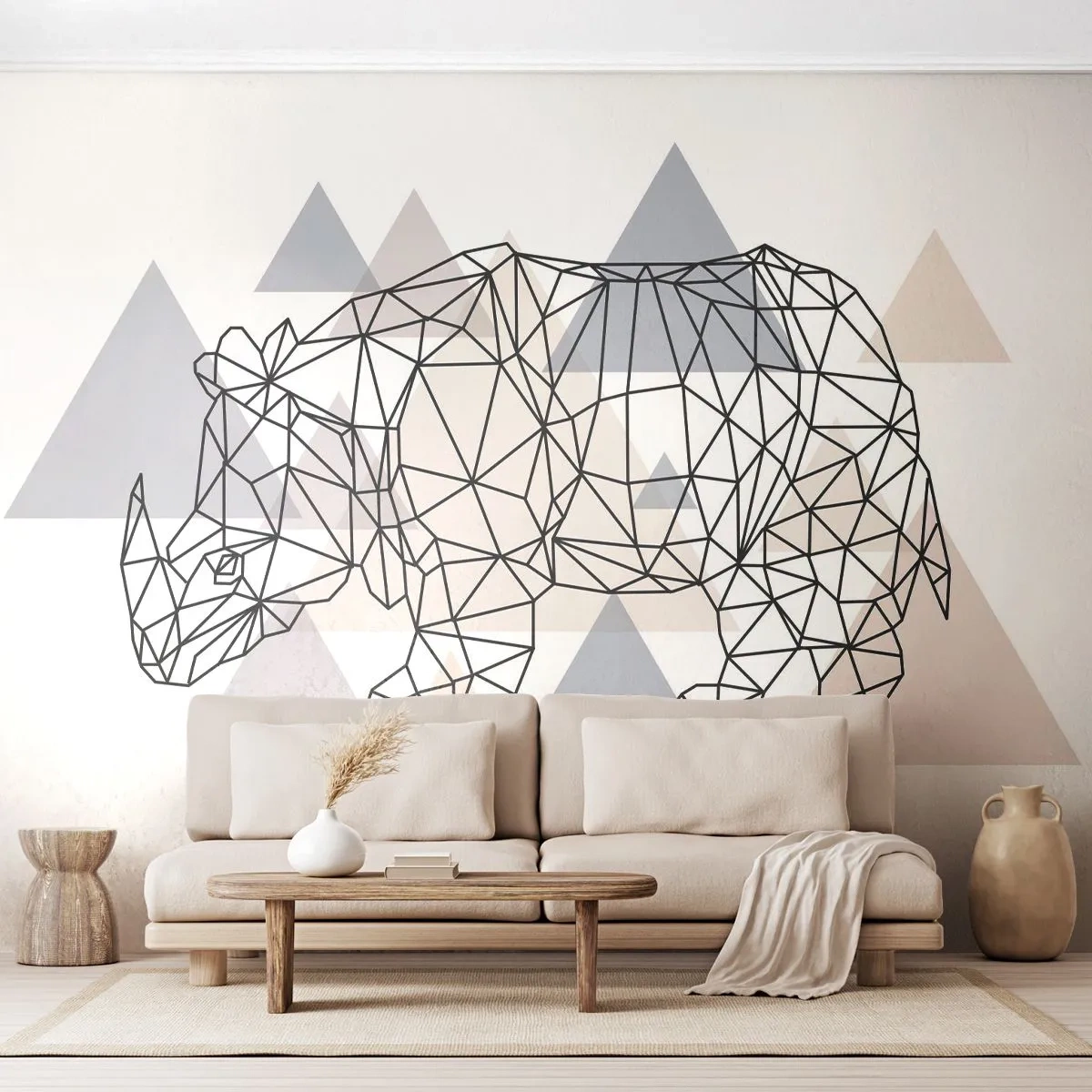 Fototapet Standard Eco - Kraftstruktur - Abstraktion, Grafik, Næsehorn - 200x140 cm