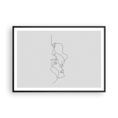 Plakat i sort ramme - Gløderne af glubende begær - 100x70 cm