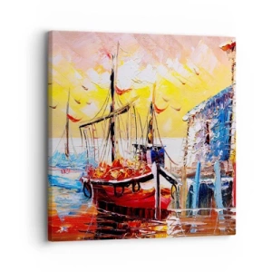 Lærredstryk - Billede på lærred - Glædelig tilbagevenden - 30x30 cm