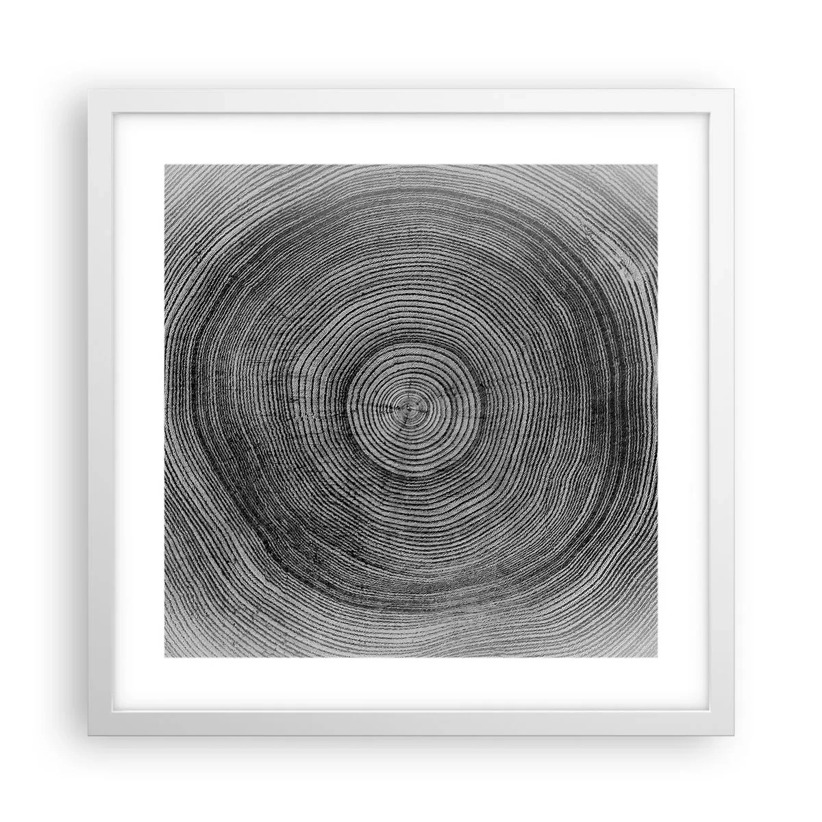 Plakat i hvid ramme - Et tegn på tiden - 40x40 cm